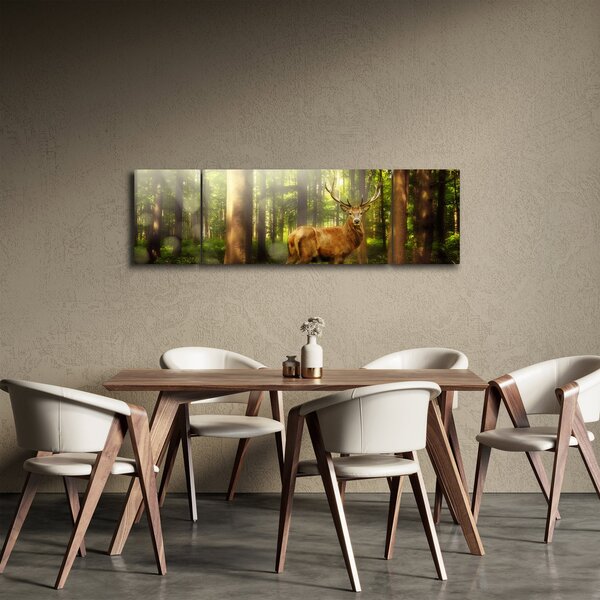 Obraz jelena v lese (170x50 cm)