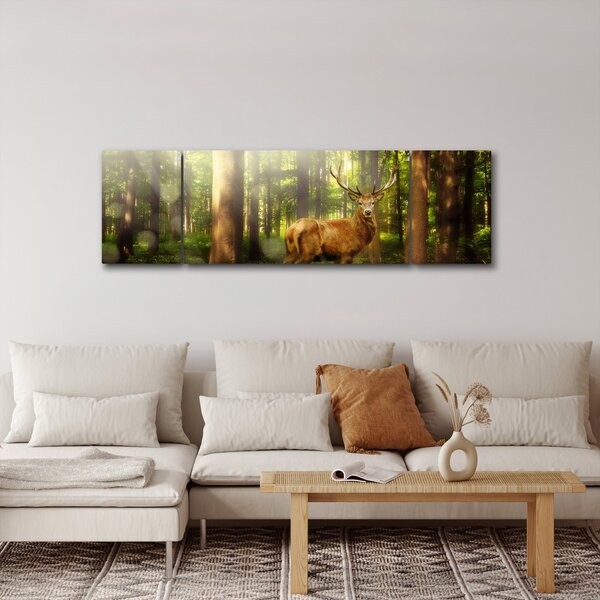 Obraz jelena v lese (170x50 cm)