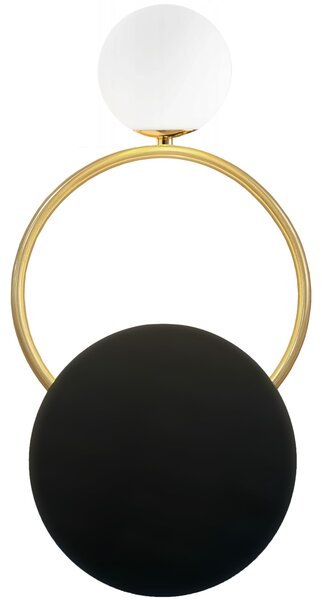 Toolight - Nástěnná lampa APP923-1W, černá-zlatá, OSW-09587