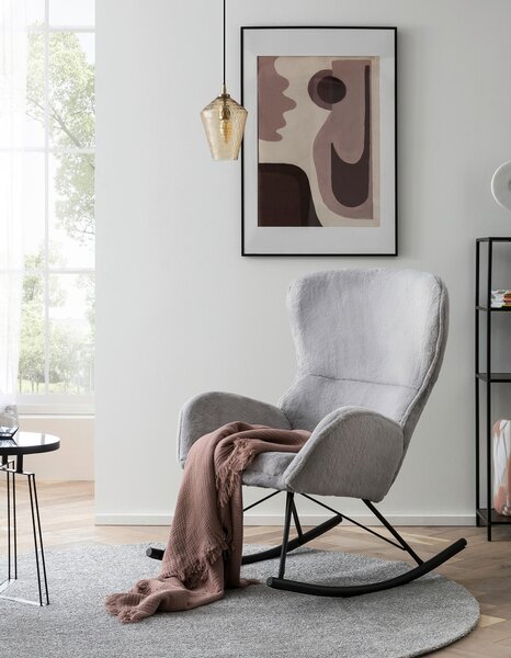 HOUPACÍ ŽIDLE, textil, černá, světle šedá Livetastic - Křesla klasická, Online Only