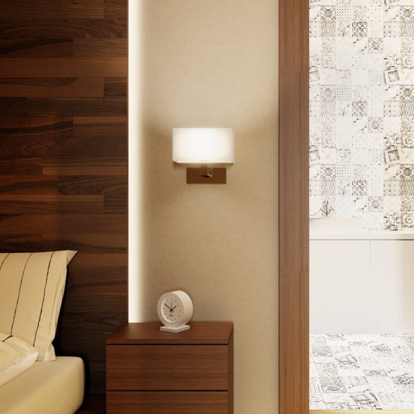 PLAZA nástěnná bílá chrom 230V E27 42W - RED - DESIGN RENDL