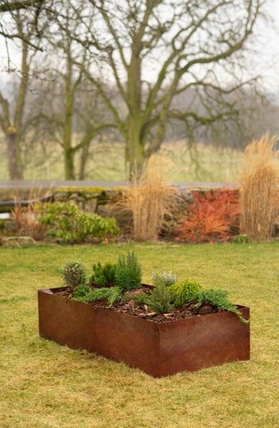 Vivo Vyvýšený záhon 148 x 148 x 36 cm, corten CORGARDEN 1013