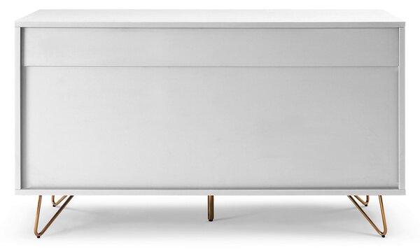 KOMODA, bílá, 120/70/40 cm Livetastic - Šuplíkové komody, Online Only