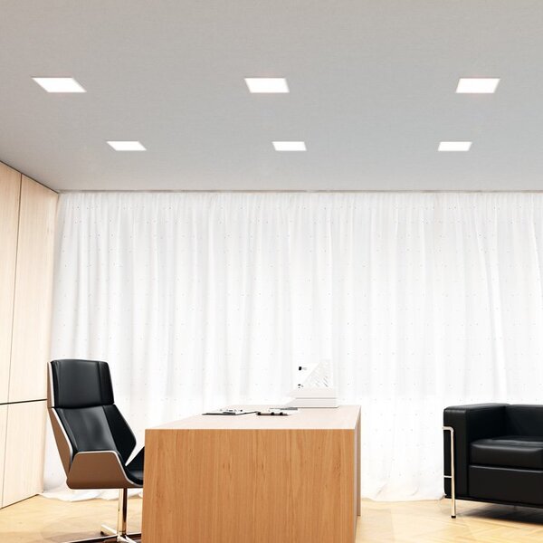 SLENDER SLIM SQ 22 zápustná matný nikl 230V LED 30W 3000K - RED - DESIGN RENDL
