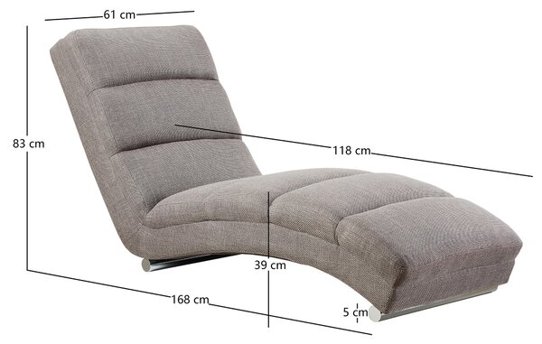 RELAXAČNÍ VÁLENDA, textil, šedá Livetastic - Relaxační křesla, Online Only