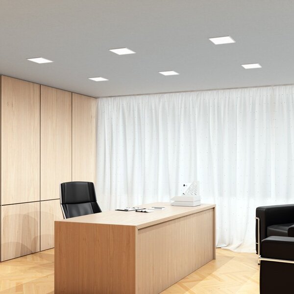 SLENDER SLIM SQ 22 zápustná matný nikl 230V LED 30W 3000K - RED - DESIGN RENDL