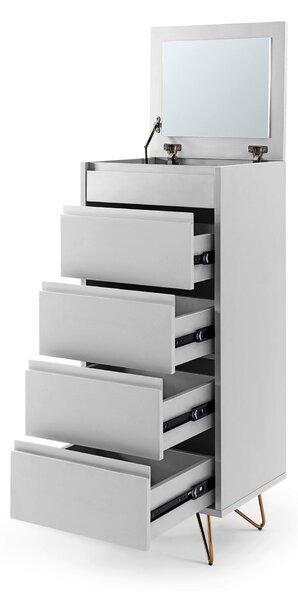 KOMODA, bílá, 45/110/40 cm Livetastic - Šuplíkové komody, Online Only