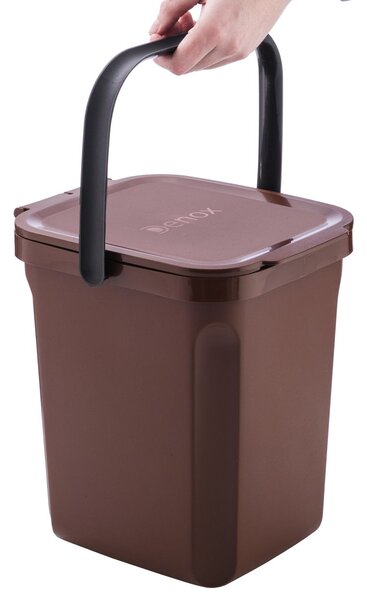 Denox Organic odpadkový koš na bioodpad 10 l, hnědý