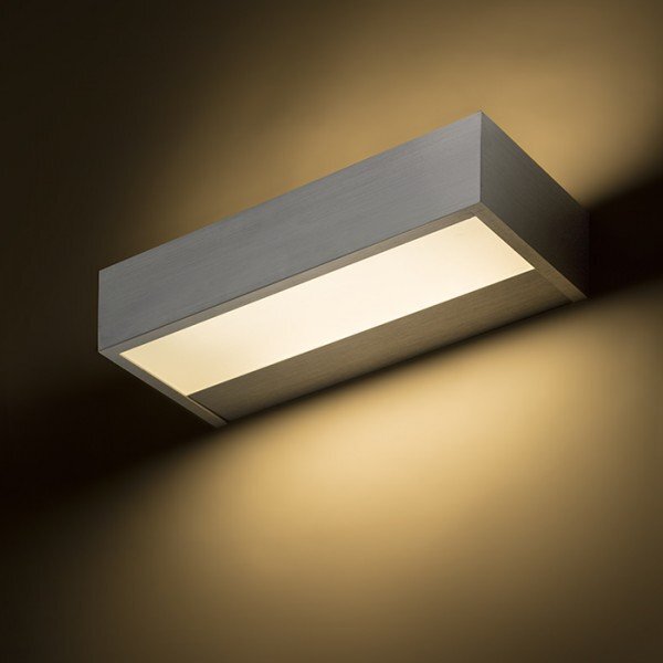 PRIO LED 38 nástěnná česaný hliník 230V LED 16W 3000K - RED - DESIGN RENDL