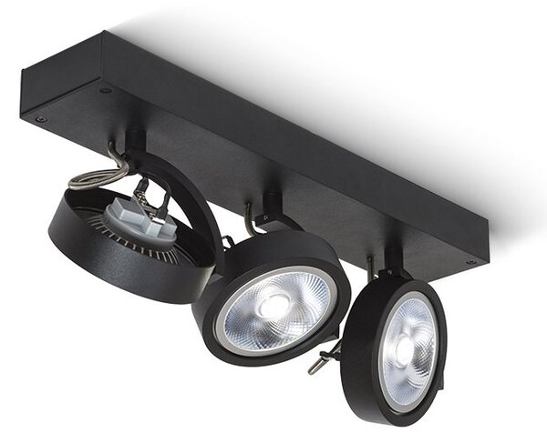 KELLY III nástěnná černá 230V/12V G53 3x50W - RED - DESIGN RENDL
