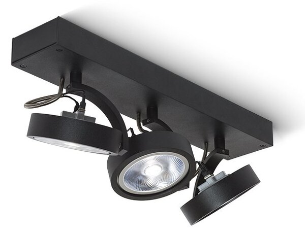 KELLY III nástěnná černá 230V/12V G53 3x50W - RED - DESIGN RENDL