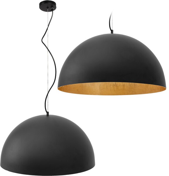 Toolight - Stropní lampa závěsná kovová miska 50cm 1xE27, černá, OSW-05011