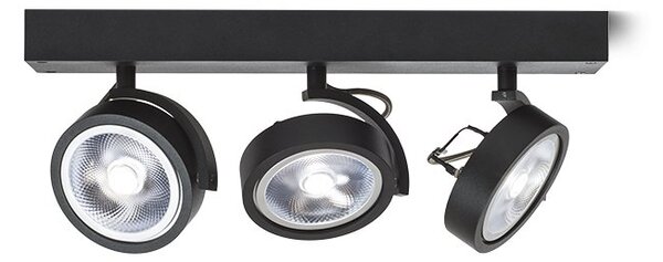 KELLY III nástěnná černá 230V/12V G53 3x50W - RED - DESIGN RENDL