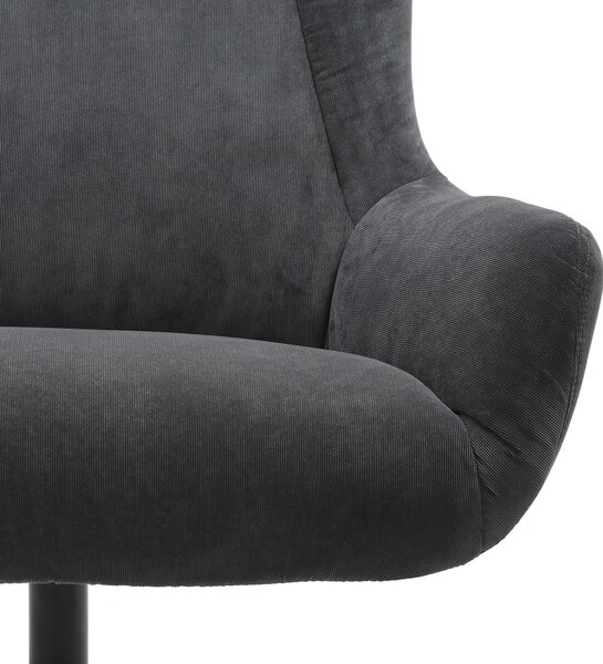 KŘESLO S PODNOŽKOU, textil, antracitová Livetastic - Online Only křesla & taburety, Online Only