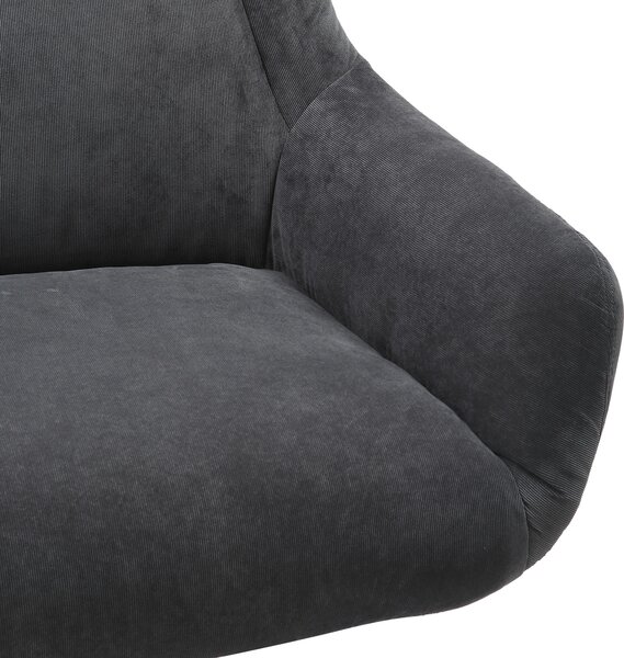 KŘESLO S PODNOŽKOU, textil, antracitová Livetastic - Online Only křesla & taburety, Online Only
