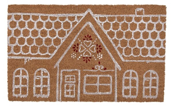 Kokosová rohožka s motivem perníkových domečků Gingerbread Bliss – 75x45 cm