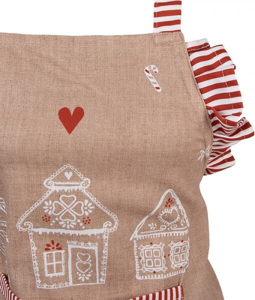 Dětská kuchyňská zástěra s motivem perníkových domečků Gingerbread Bliss – 48x56 cm