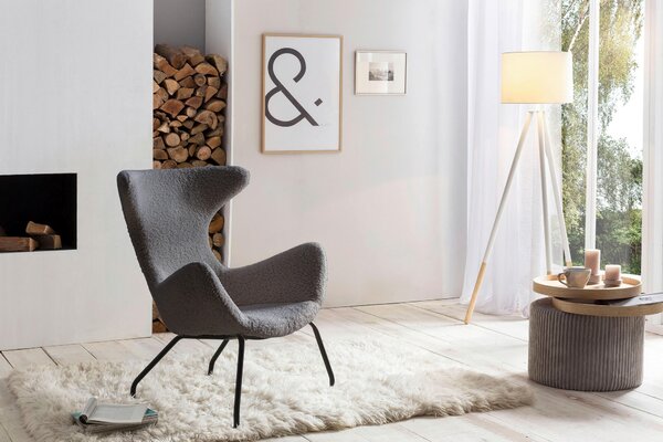 RELAXAČNÍ KŘESLO, textil, šedá Livetastic - Online Only křesla & taburety, Online Only