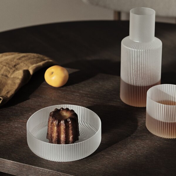 Skleněná miska Ripple Frosted – set 4 ks