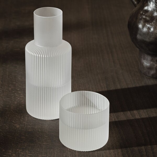 Karafa se skleničkou Ripple Frosted – 500 ml
