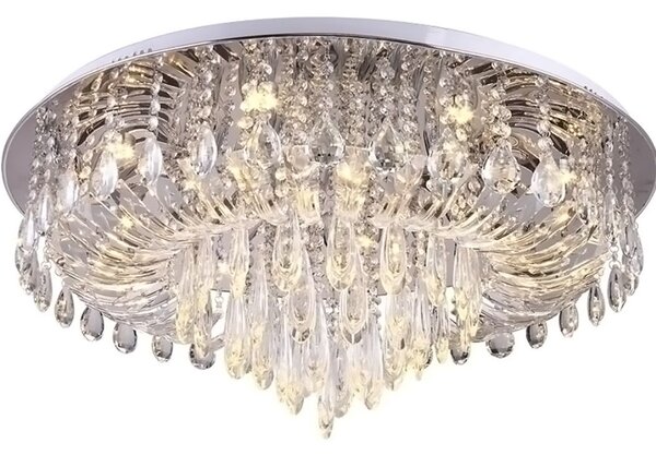 Toolight - Křišťálová stropní svítilna 9xG9 25W APP781-9C, chromová, OSW-05099