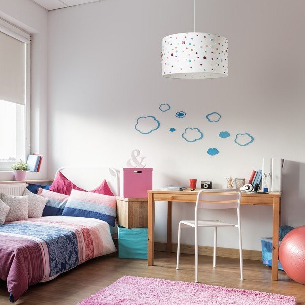 RED R12391 DELI 55/30 stínidlo bílá knoflíky max. 28W - RED - DESIGN RENDL