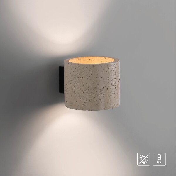 Schöner Wohnen 12542-42 - Nástěnné svítidlo TRAVENTA 1xG9/10W/230V beton