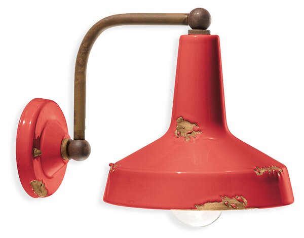 Ferroluce Nástěnné retro svítidlo VINTAGE, š. 28 cm, 1xE27 Barva: Světle modrá