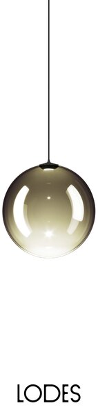 Lodes Designové závěsné LED svítidlo RANDOM SOLO, 1W, ø 14 cm, CRI90 Teplota světla: 2700K, Barva stínidla: Oranžová, Barva kabelu: černá