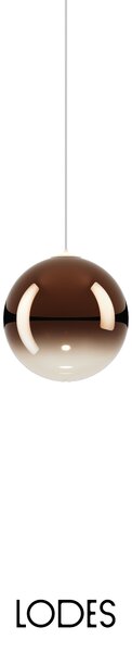 Lodes Designové závěsné LED svítidlo RANDOM SOLO, 1W, ø 12 cm, CRI90 Teplota světla: 2700K, Barva stínidla: Kouřová, Barva kabelu: černá