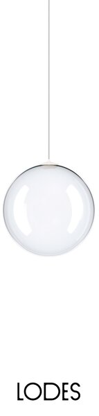 Lodes Designové závěsné LED svítidlo RANDOM SOLO, 1W, ø 14 cm, CRI90 Teplota světla: 2700K, Barva stínidla: Transparentní, Barva kabelu: transparentní