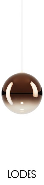 Lodes Designové závěsné LED svítidlo RANDOM SOLO, 1W, ø 14 cm, CRI90 Teplota světla: 2700K, Barva stínidla: Oranžová, Barva kabelu: černá