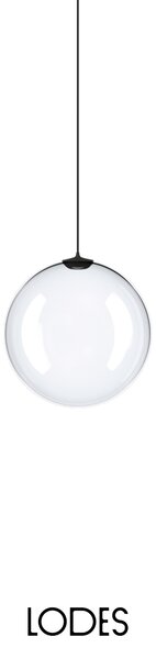 Lodes Designové závěsné LED svítidlo RANDOM SOLO, 1W, ø 14 cm, CRI90 Teplota světla: 2700K, Barva stínidla: Oranžová, Barva kabelu: černá