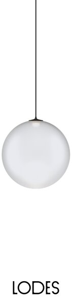 Lodes Designové závěsné LED svítidlo RANDOM SOLO, 1W, ø 14 cm, CRI90 Teplota světla: 2700K, Barva stínidla: Oranžová, Barva kabelu: černá