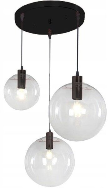 Toolight - Závěsné svítidlo Lassi 20+25+30 cm APP309-3C, černá, OSW-00341