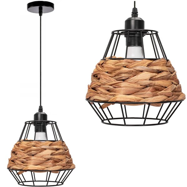 Toolight - Stropní svítidlo E27 60W APP989-1CP, hnědá-černá, OSW-01047