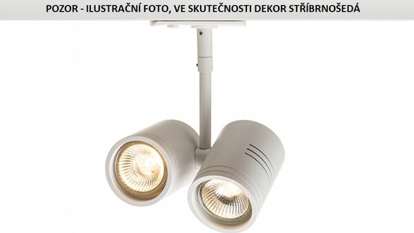BEEBA II pro jednookr. lištu stříbrnošedá 230V GU10 2x35W - RED - DESIGN RENDL