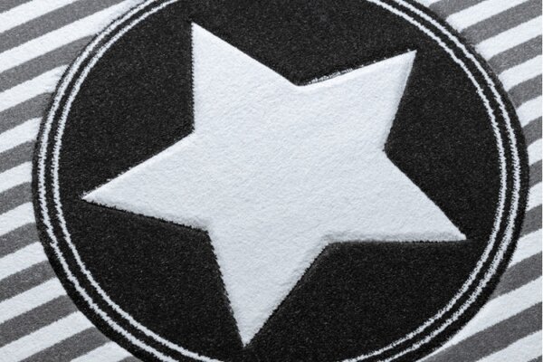 Koberec PETIT STAR HVĚZDA kruh šedý