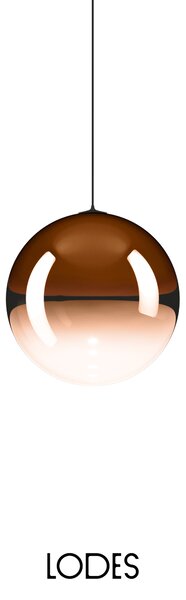Lodes Designové závěsné LED svítidlo RANDOM SOLO, 1W, ø 18 cm, CRI90 Teplota světla: 2700K, Barva stínidla: Kouřová, Barva kabelu: černá