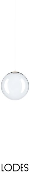 Lodes Designové závěsné LED svítidlo RANDOM SOLO, 1W, ø 10 cm, CRI90 Teplota světla: 2700K, Barva stínidla: Transparentní, Barva kabelu: transparentní