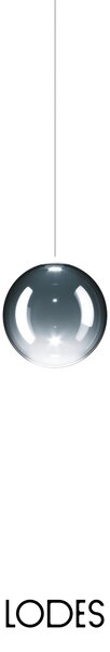 Lodes Designové závěsné LED svítidlo RANDOM SOLO, 1W, ø 10 cm, CRI90 Teplota světla: 2700K, Barva stínidla: Tmavě modrá, Barva kabelu: transparentní