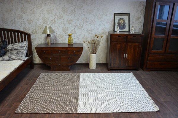 Koberec SIZAL FLAT 48722/608 Dvoubarevný - krém/hnědý