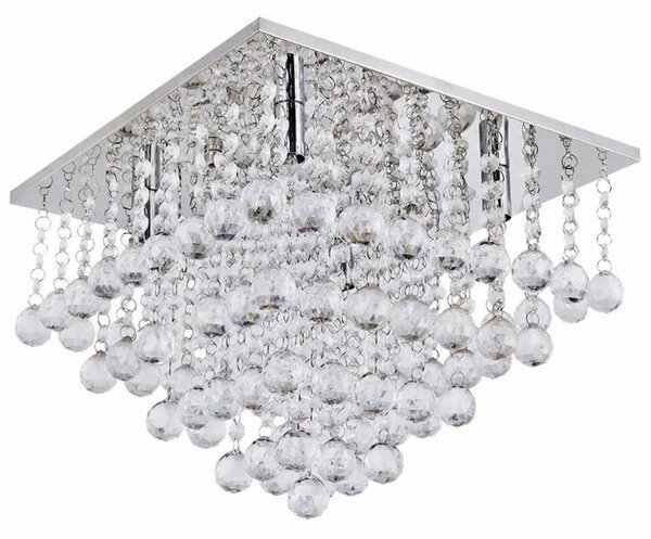 Toolight - Křišťálová stropní lampa 8xE14 60W 392203, chromová, OSW-04015