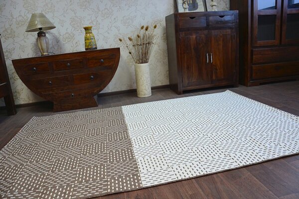 Koberec SIZAL FLAT 48722/608 Dvoubarevný - krém/hnědý
