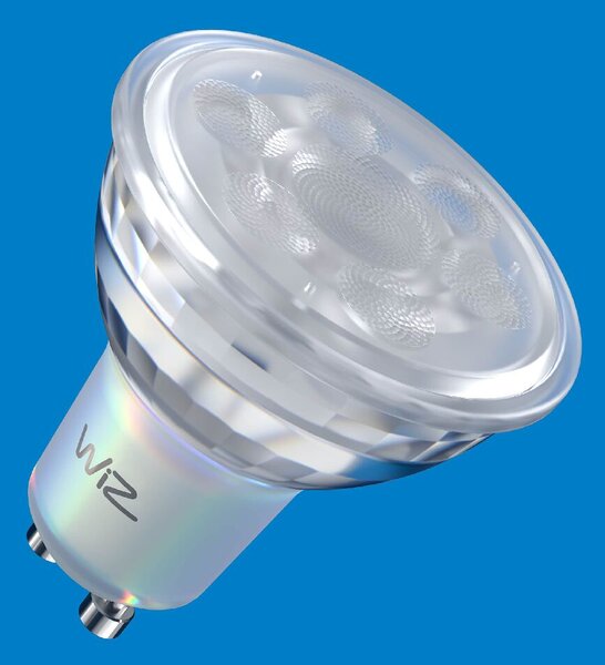 WiZ LED skleněná žárovka GU10 PAR16 4,7W 345lm 2700-6500K IP20, stmívatelná