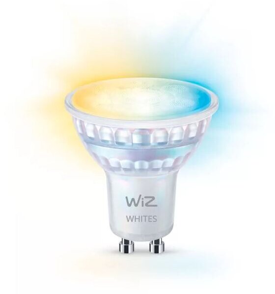 WiZ LED skleněná žárovka GU10 PAR16 4,7W 345lm 2700-6500K IP20, stmívatelná
