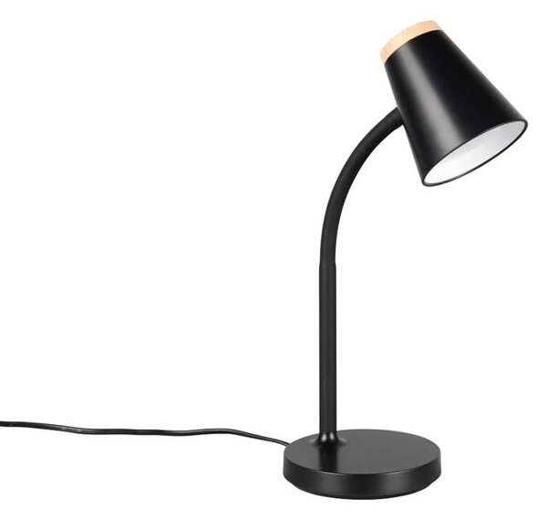 Trio Leuchten R55831102 PONGO - Čtecí stolní lampa v černé barvě, LED 4,5W, 500lm, 3000K, 36cm (LED stolní lampa na čtení s vypínačem na stínidle)