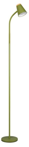 Trio Leuchten R45831115 PONGO - Čtecí stojací lampa v zelené barvě, LED 4,5W, 500lm, 3000K, 145cm (LED stojací lampa na čtení s vypínačem na stínidle)