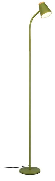 Trio Leuchten R45831115 PONGO - Čtecí stojací lampa v zelené barvě, LED 4,5W, 500lm, 3000K, 145cm (LED stojací lampa na čtení s vypínačem na stínidle)