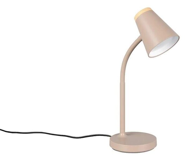 Trio Leuchten R55831143 PONGO - Čtecí stolní lampa v jemně hnědé barvě, LED 4,5W, 500lm, 3000K, 36cm (LED stolní lampa na čtení s vypínačem na stínidle)